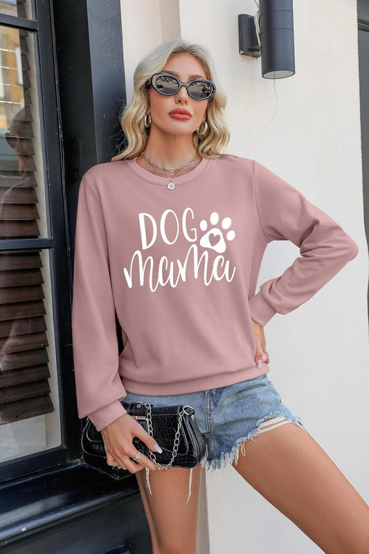 Dog Mom Graphic Sweatshirt – Cozy, Cute & Proudly Paw-some!