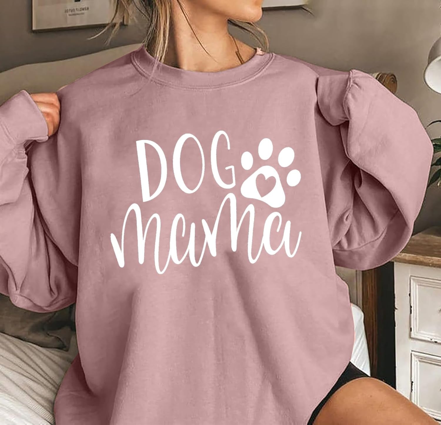 Dog Mom Graphic Sweatshirt – Cozy, Cute & Proudly Paw-some!