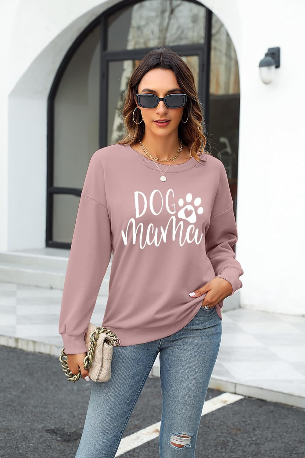 Dog Mom Graphic Sweatshirt – Cozy, Cute & Proudly Paw-some!